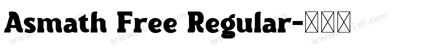 Asmath Free Regular字体转换